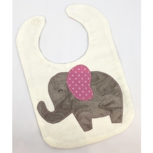 Ellie the Elephant – Handcrafted Bib