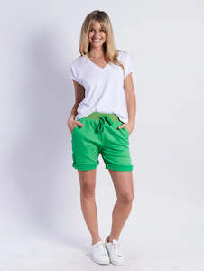 Womenswear: Monaco Jeans Riley Stretch Denim Short | Green