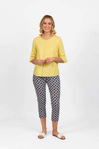 Vassalli Round neck top | Lemon