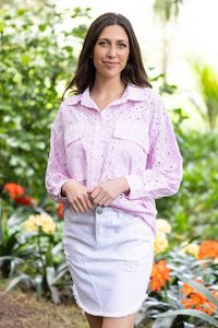 Charlo Viola Shirt Pink Stripe