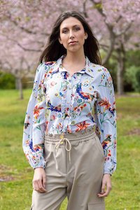 Charlo Meadow Shirt Striped Floral