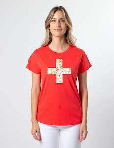 Stella + Gemma T-Shirt Flame Garden Party Cross