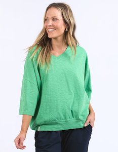 Elm Mazie Vee Neck | green