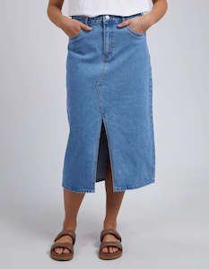 Foxwood Scout Midi Skirt Mid Blue