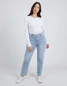 Womenswear: Foxwood Scoop Long Sleeve Tee | white