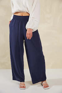 Haven Sadinia Linen Pant | Navy