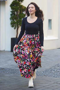 Charlo Lily Maxi Dress Black Print