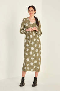 Lemon Tree Sandra Dress Sage Print