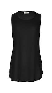 Lemon Tree Sheer Singlet Black