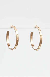 Stella + Gemma EARRING HOOP W/BALLS - gold