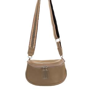 Sassy Duck Lilly Leather Cross Body Bag | Beige