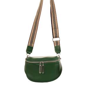 Sassy Duck Lilly Leather Cross Body Bag | Forest Green