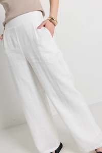 Among the Brave Guardian White Linen Pant